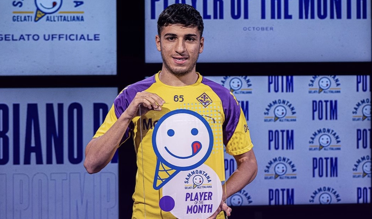 Parisi padrone delle fasce viola: è il miglior giocatore del mese di ottobre della Fiorentina