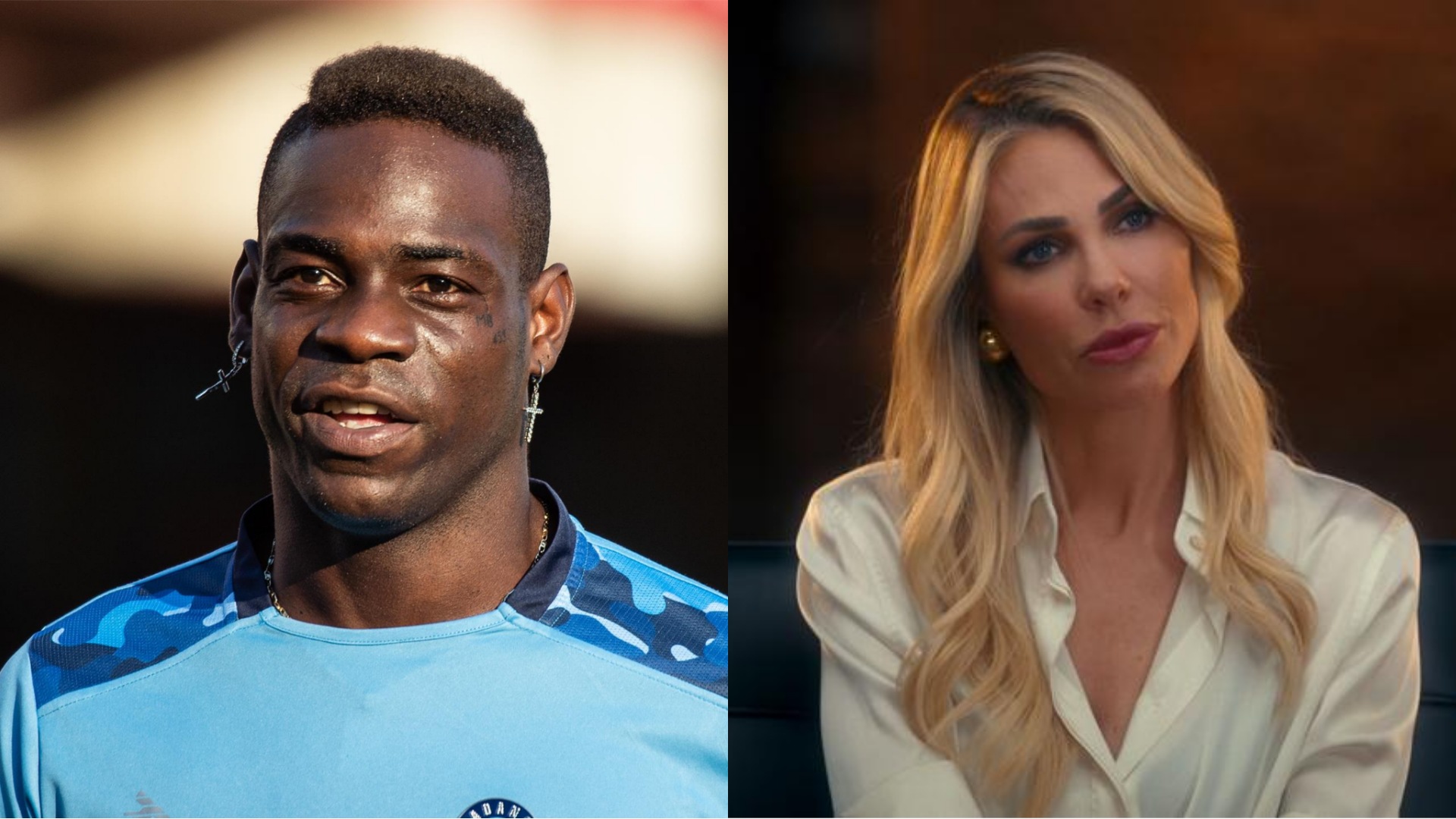 Balotelli contro Ilary Blasi, sbotta contro il televisore, foto all’intervista e scritta: “Hai rotto il ****”.