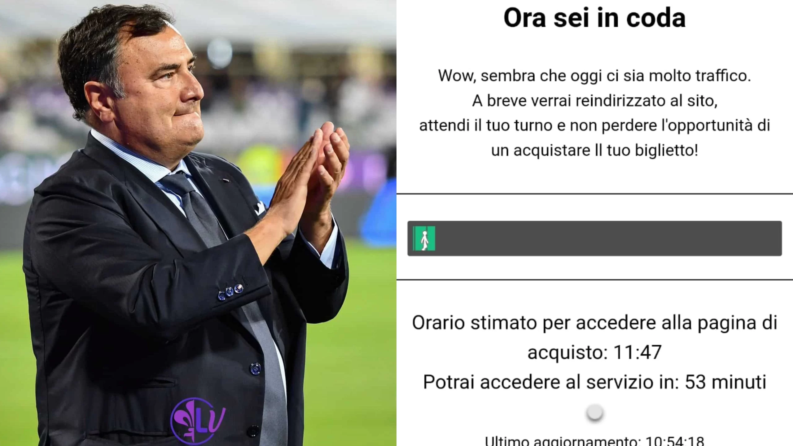 Fila di 1 ora per comprare il biglietto per Fiorentina-Milan, sarà la partita dell’omaggio viola a Barone