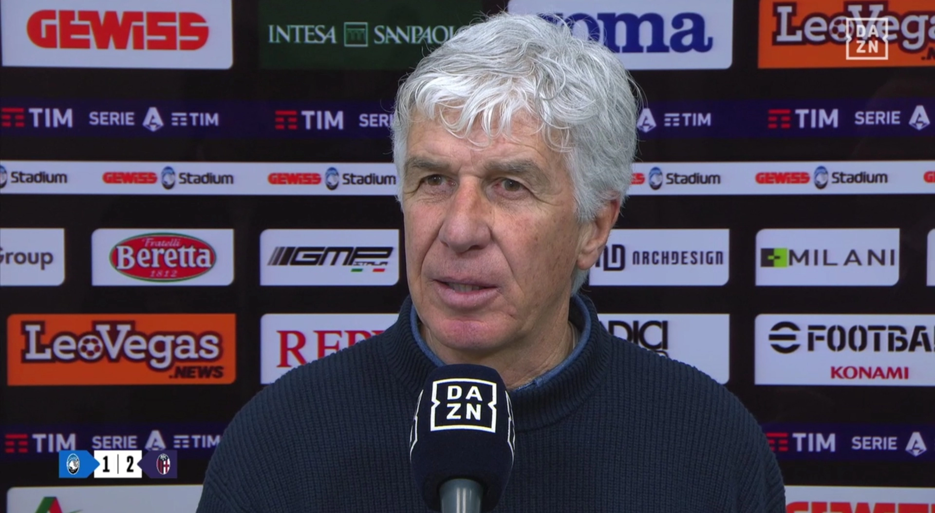 Gasperini attacca il giornalista: “Stai dicendo cose false, quando sei a bordo campo riporti quello che vuoi”