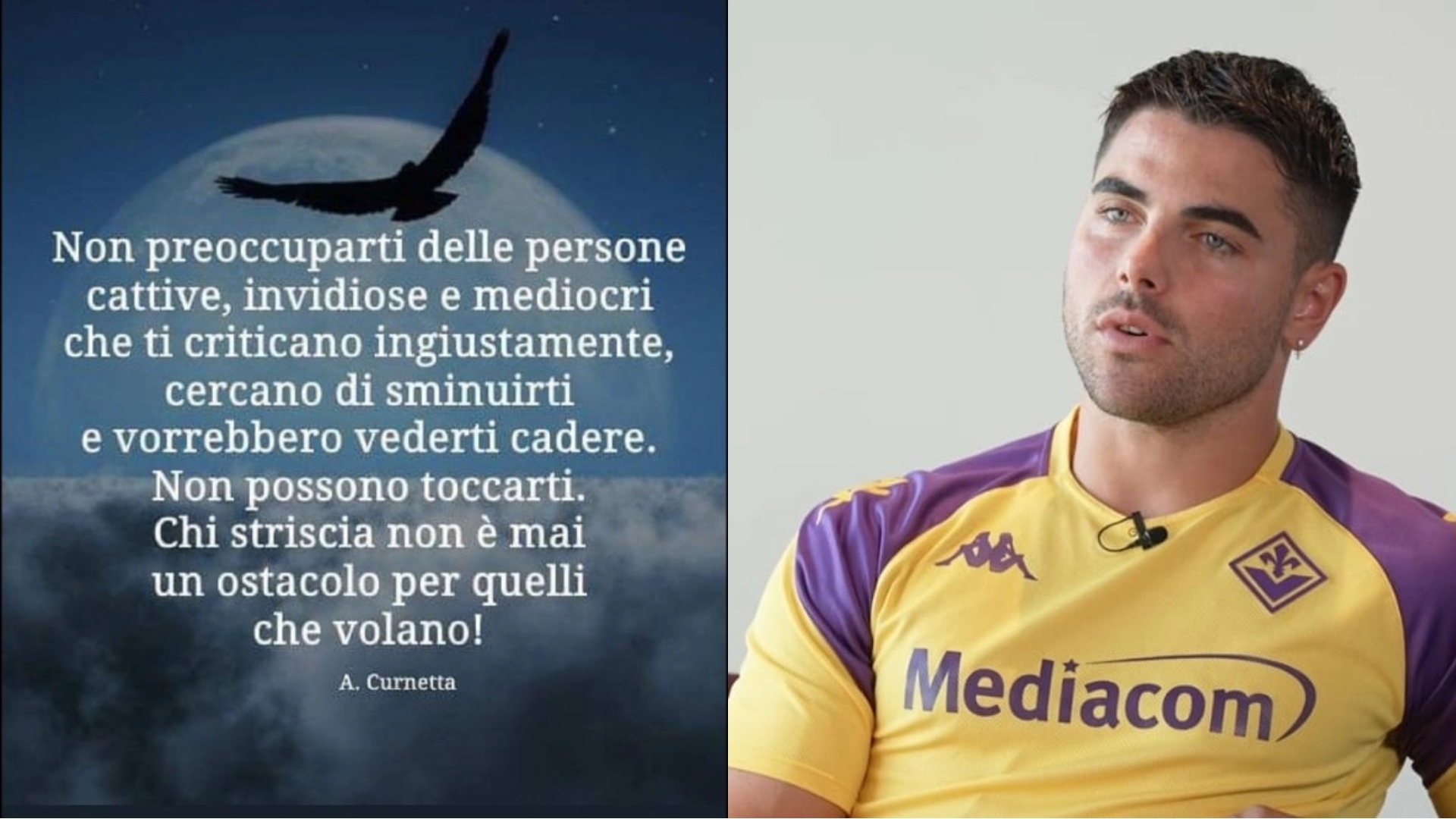 Sottil si sfoga: “Chi ti critica ingiustamente è invidioso e striscia e chi striscia non ostacola chi vola”
