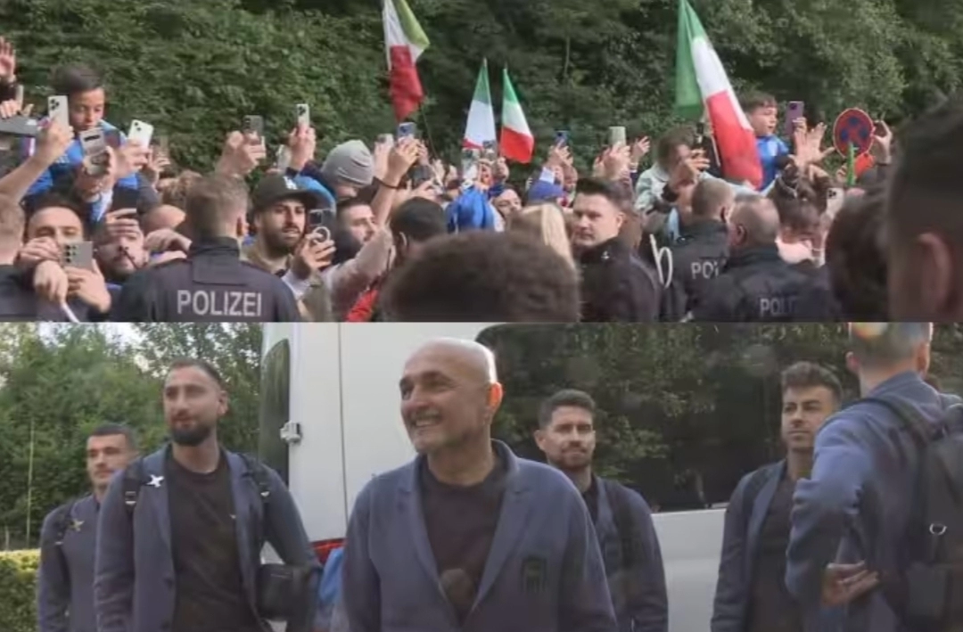 Grande entusiasmo dell’Italia in Germania. Spalletti esce fuori dai tifosi e apre il ristorante di Casa Azzurri