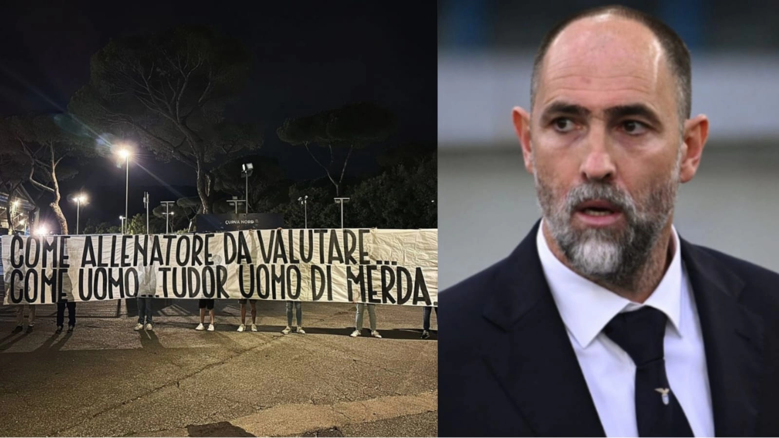 Tifosi Lazio contro il tecnico croato: “Come allenatore da valutare, come uomo Tudor uomo di merda”