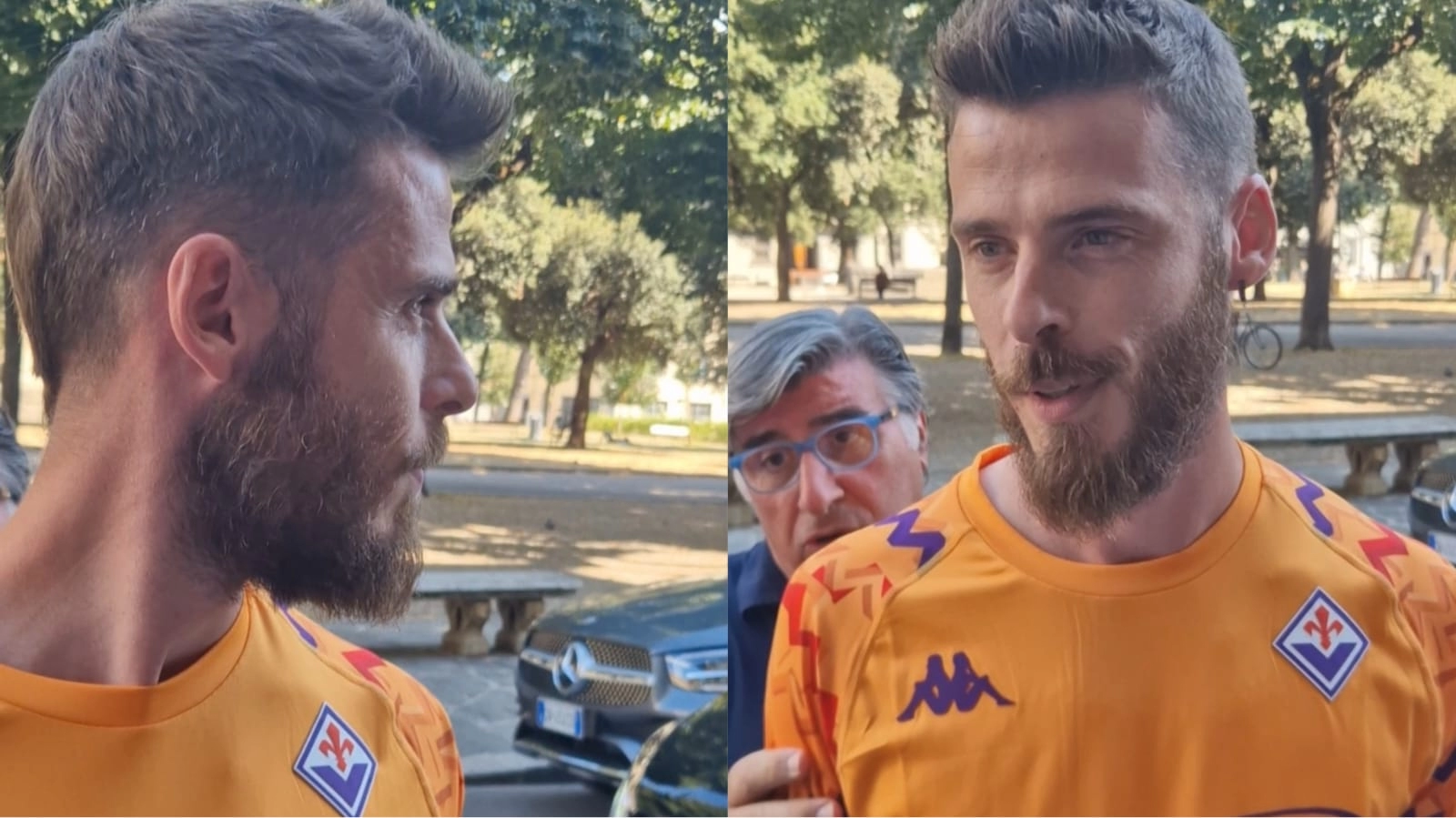 De Gea alle visite mediche con la Fiorentina: “Sono molto contento di essere qui, forza viola”