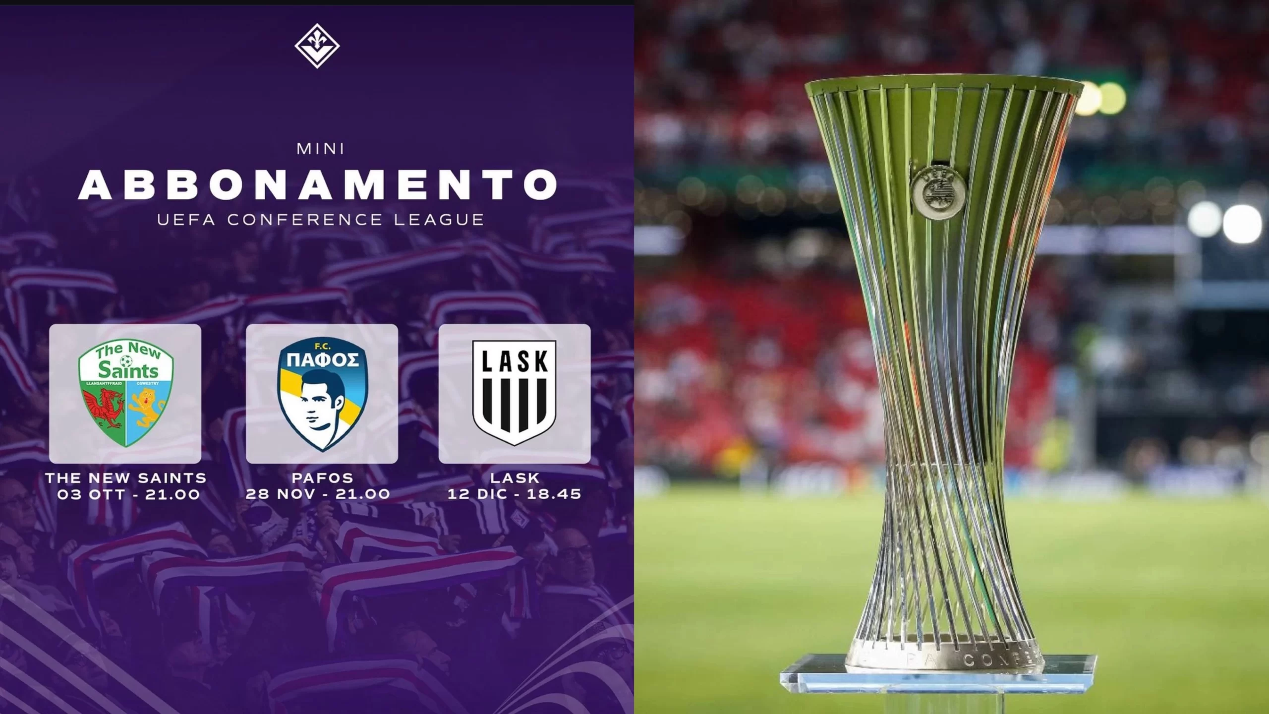 La Fiorentina da il via alla campagna abbonamenti per la Conference League, vendita libera dal 13 Settembre
