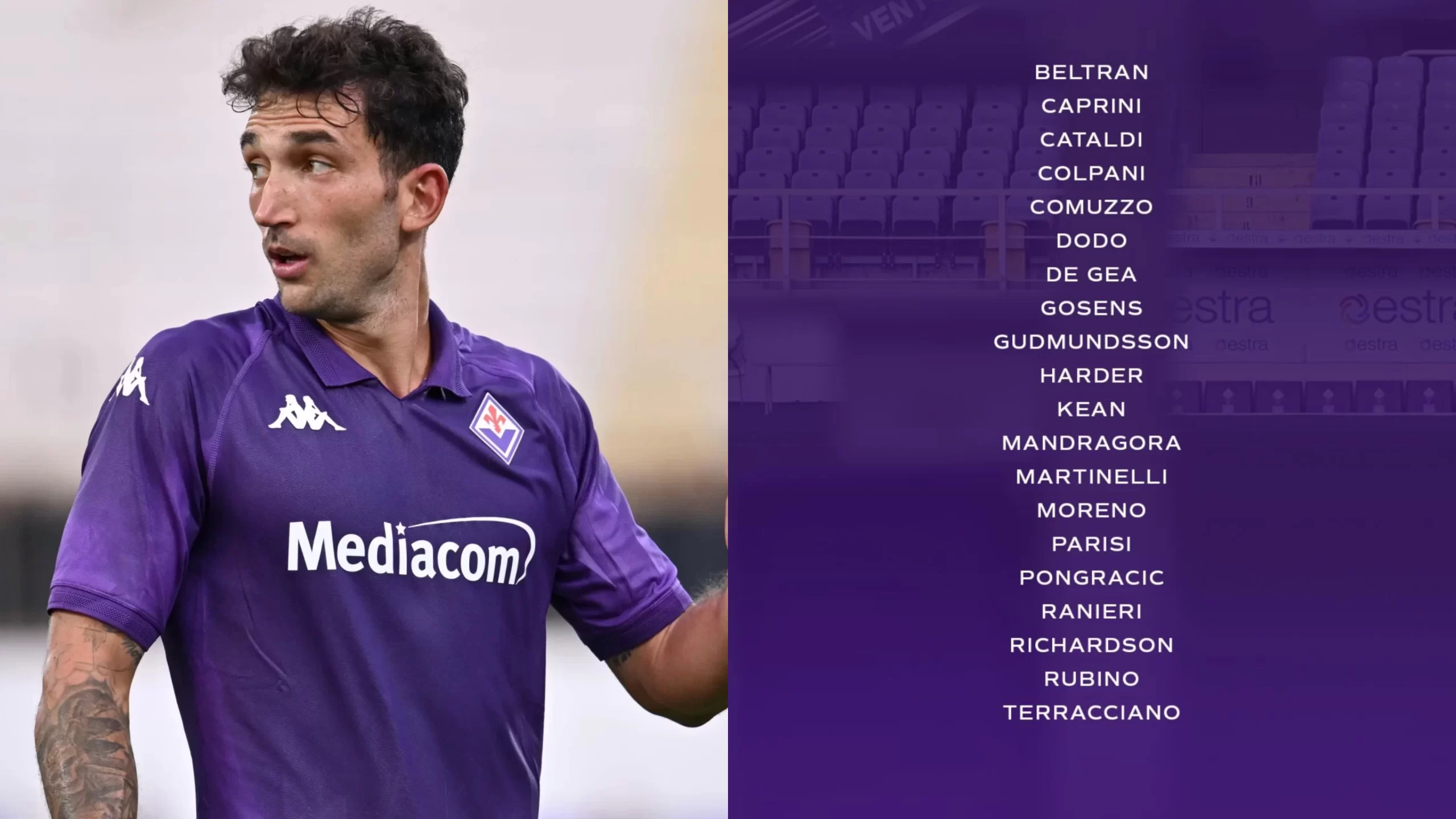 Convocati Fiorentina: Cataldi e Colpani recuperano, Adli è out. Presenti anche Caprini, Harder e Rubino