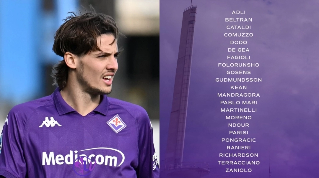 I convocati della Fiorentina contro l’Atalanta. Rosa al completo tranne Colpani, fuori per infortunio. La lista completa