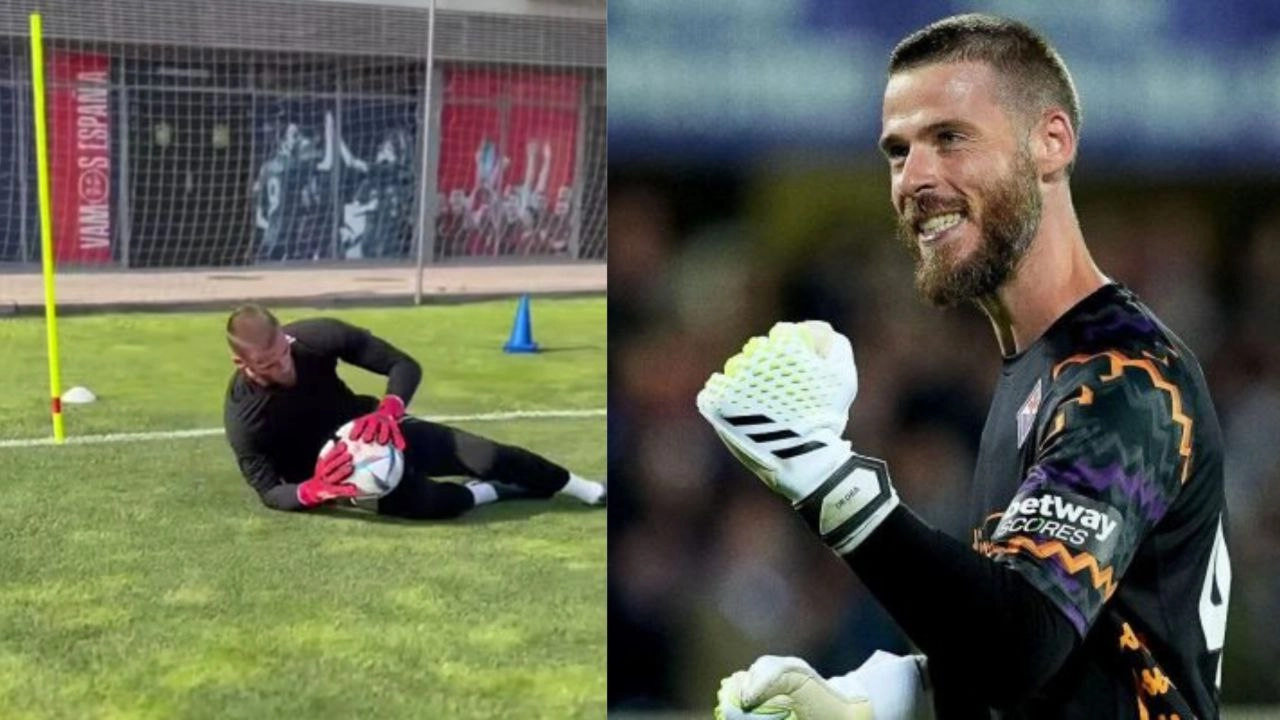 De Gea subito a lavoro con allenamenti individuali. Prime parate con la scritta: “Working hard”