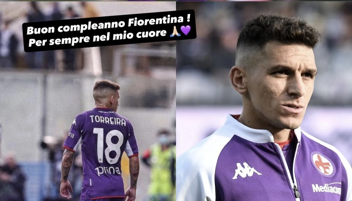 Torreira non dimentica Firenze: “Buon compleanno Fiorentina, sarai sempre nel mio cuore”