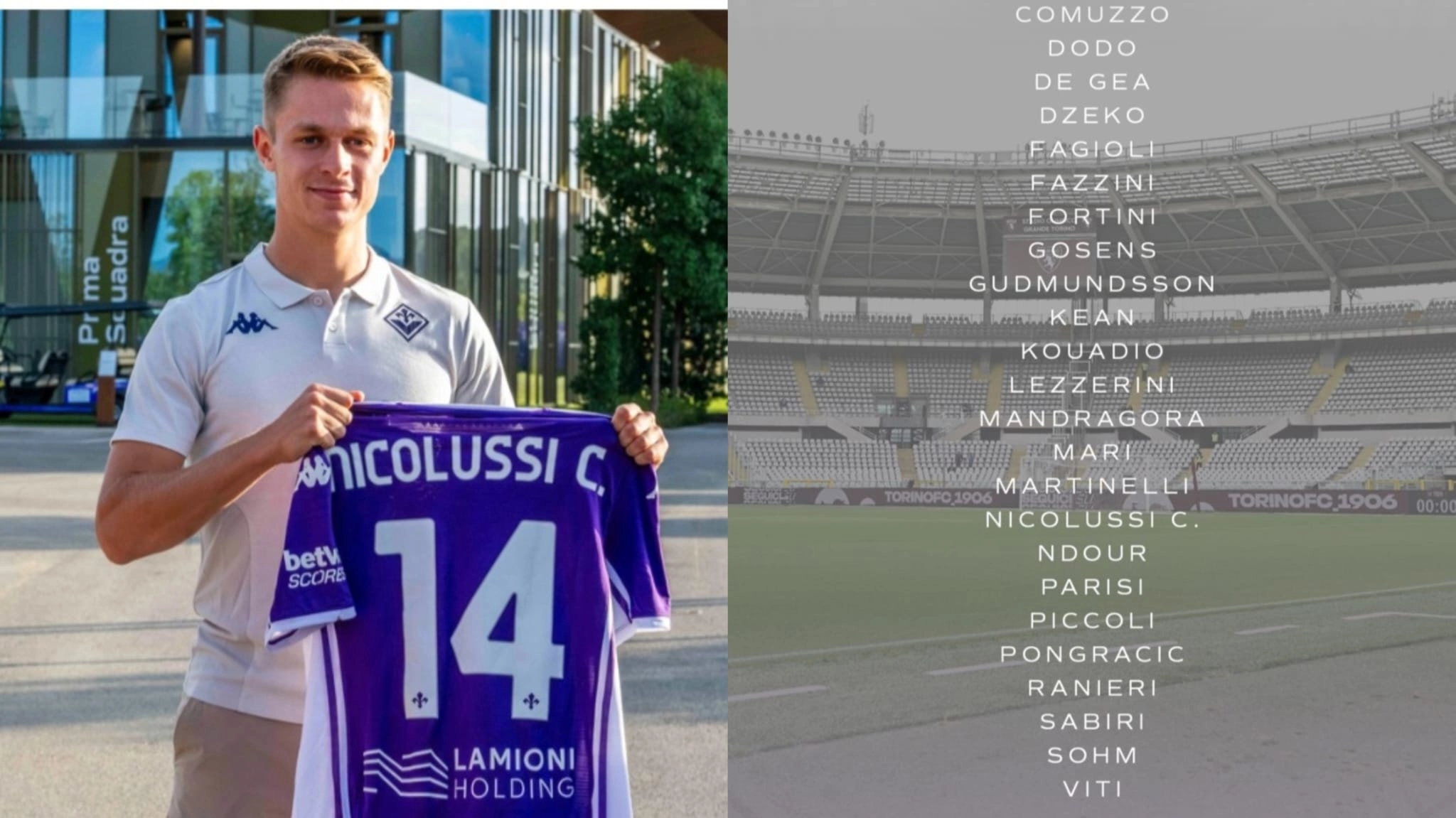 Convocati Fiorentina: Subito convocato Nicolussi Caviglia, prima chiamata anche per Piccoli