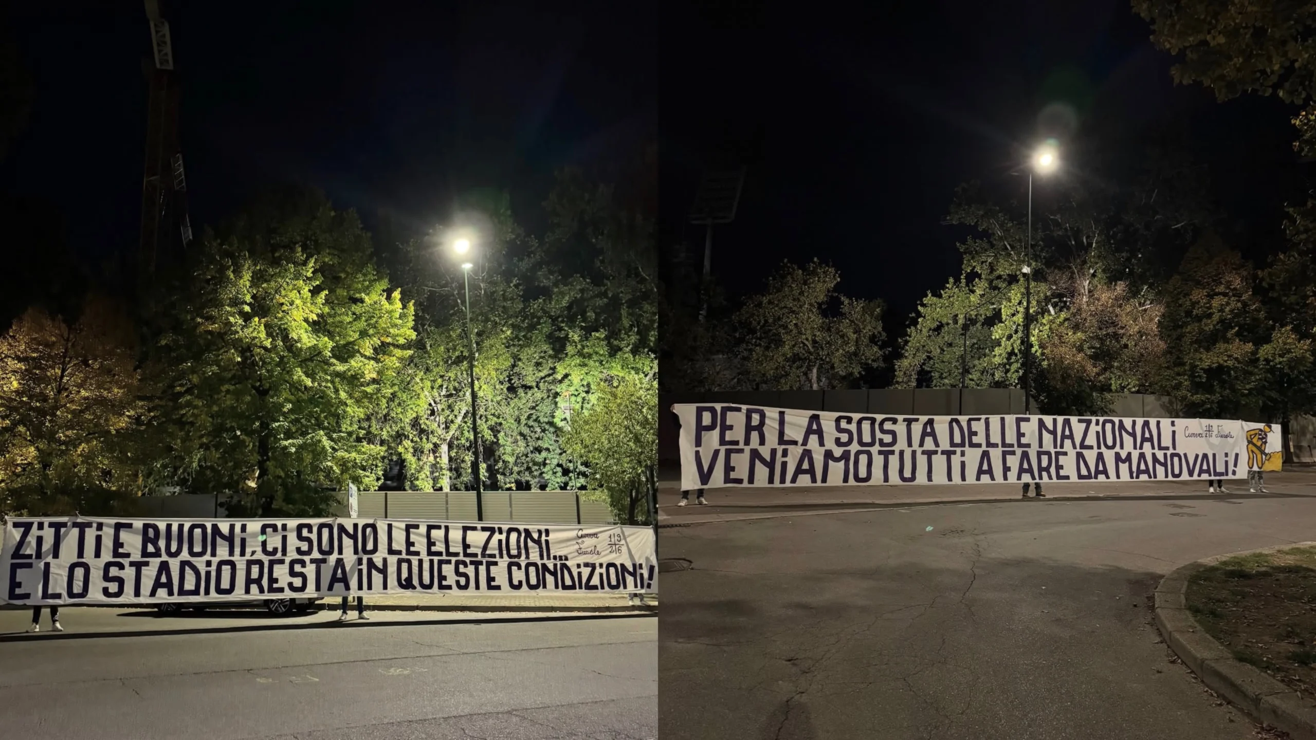 La Curva Fiesole incalza: “Zitti e buoni ma lo stadio resta in queste condizioni”