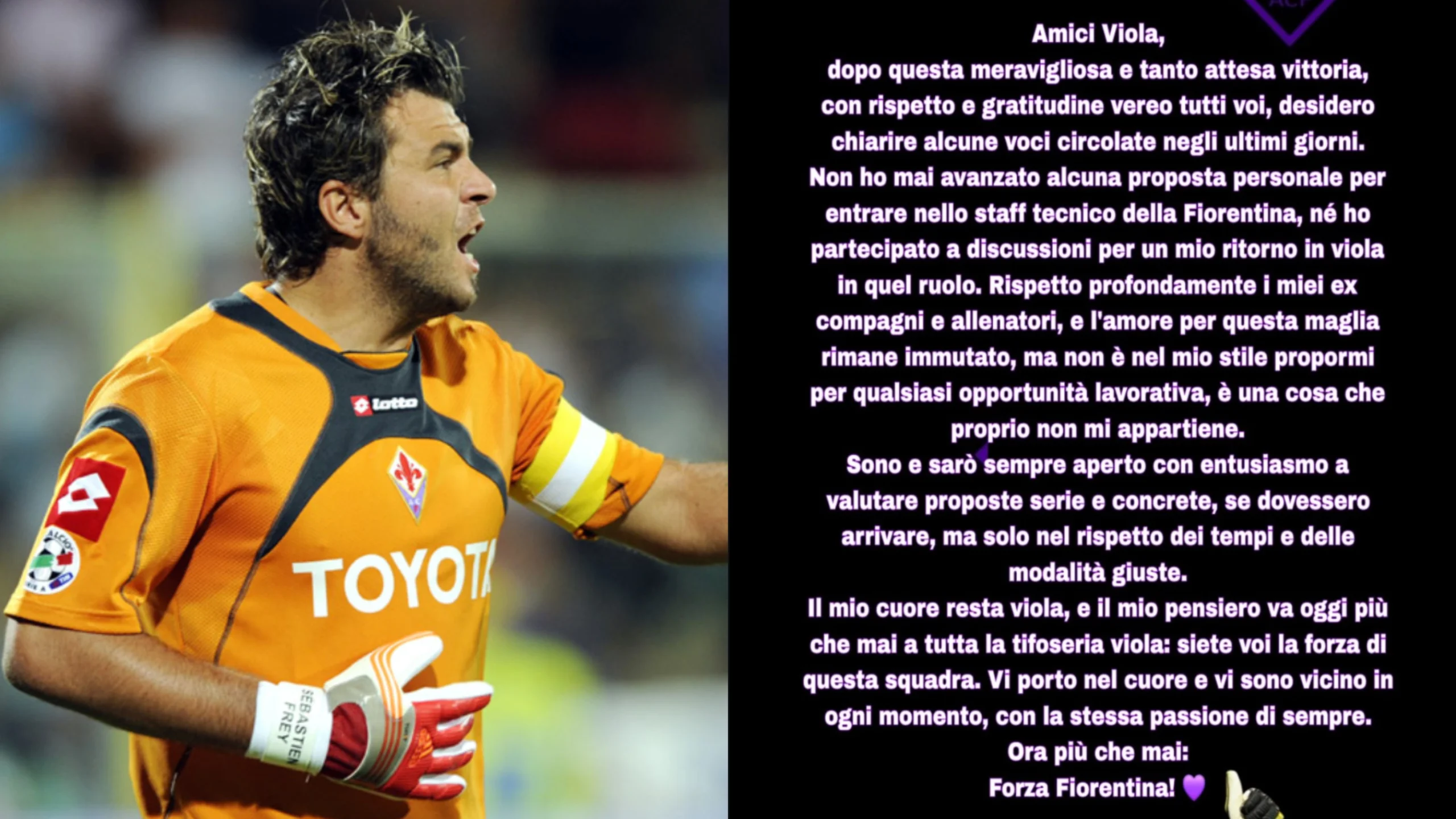 Frey smentisce: “Mai avanzato proposte per entrare nella Fiorentina, non è nel mio stile”