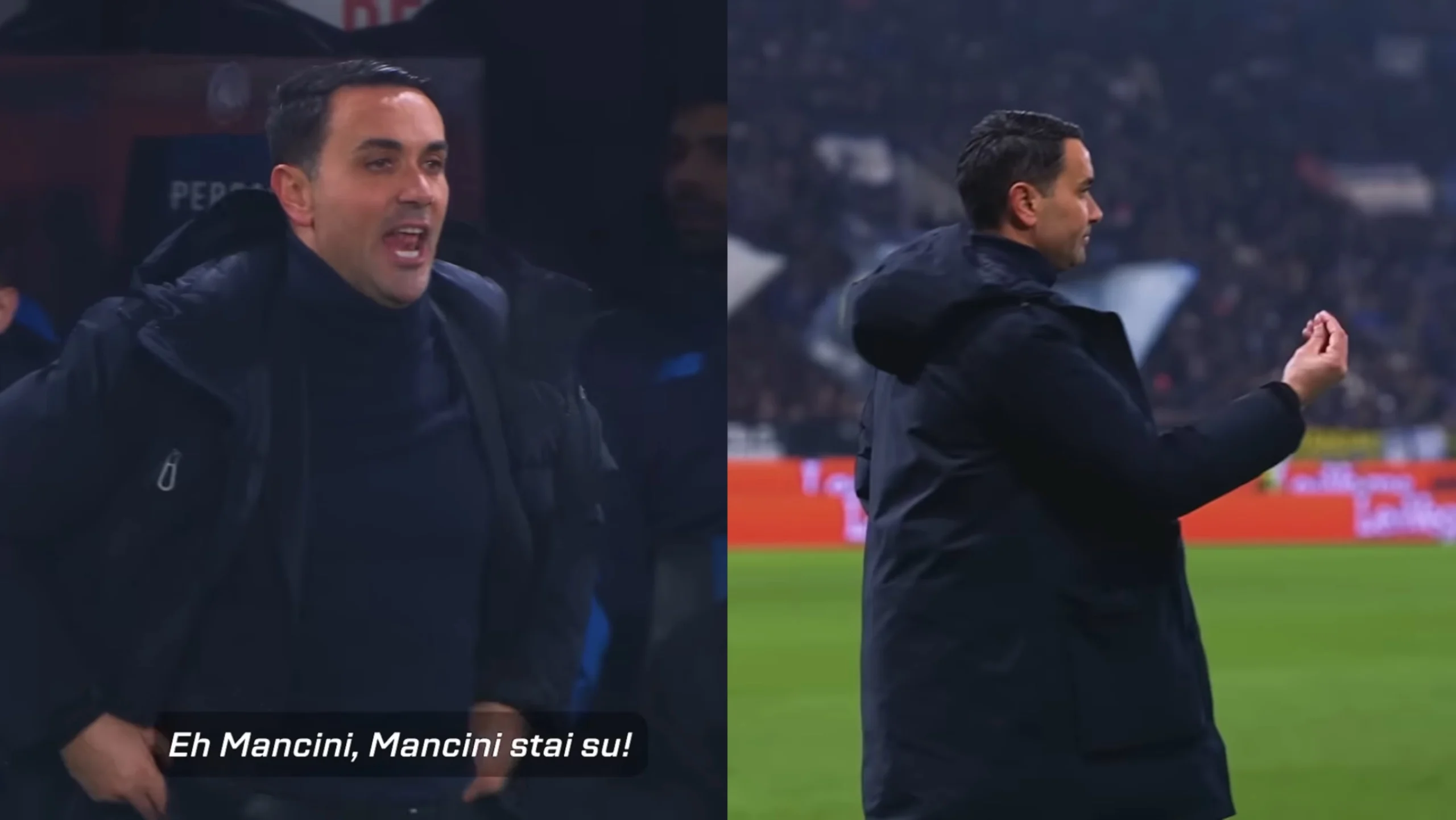 Scontro Palladino-Mancini: “Si è buttato, stai su. Hai paura.” Il difensore lo zittisce con il dito