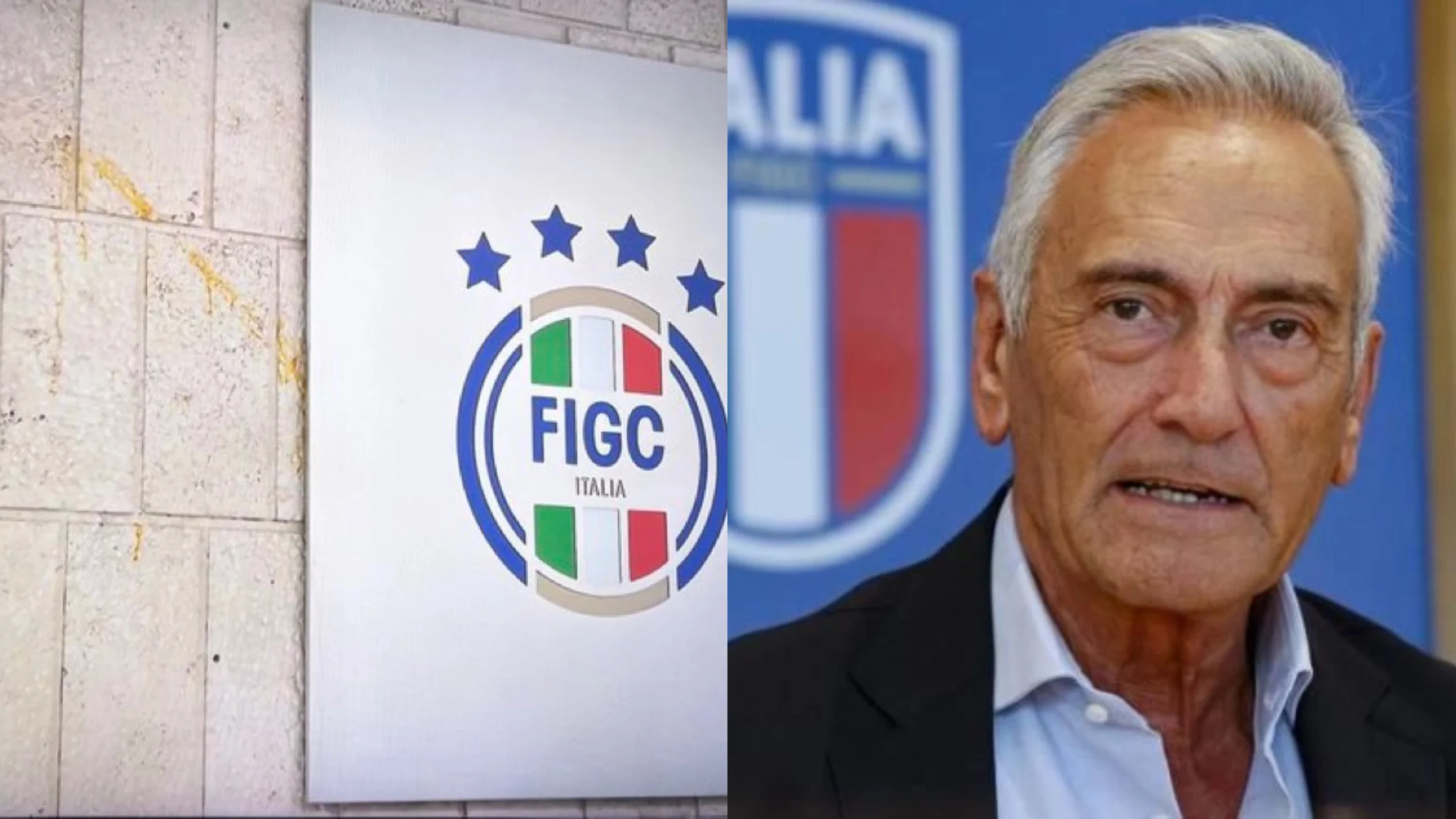 Disfatta Italia: lancio di uova contro la sede della FIGC e striscioni contro Gravina. La rabbia dei tifosi