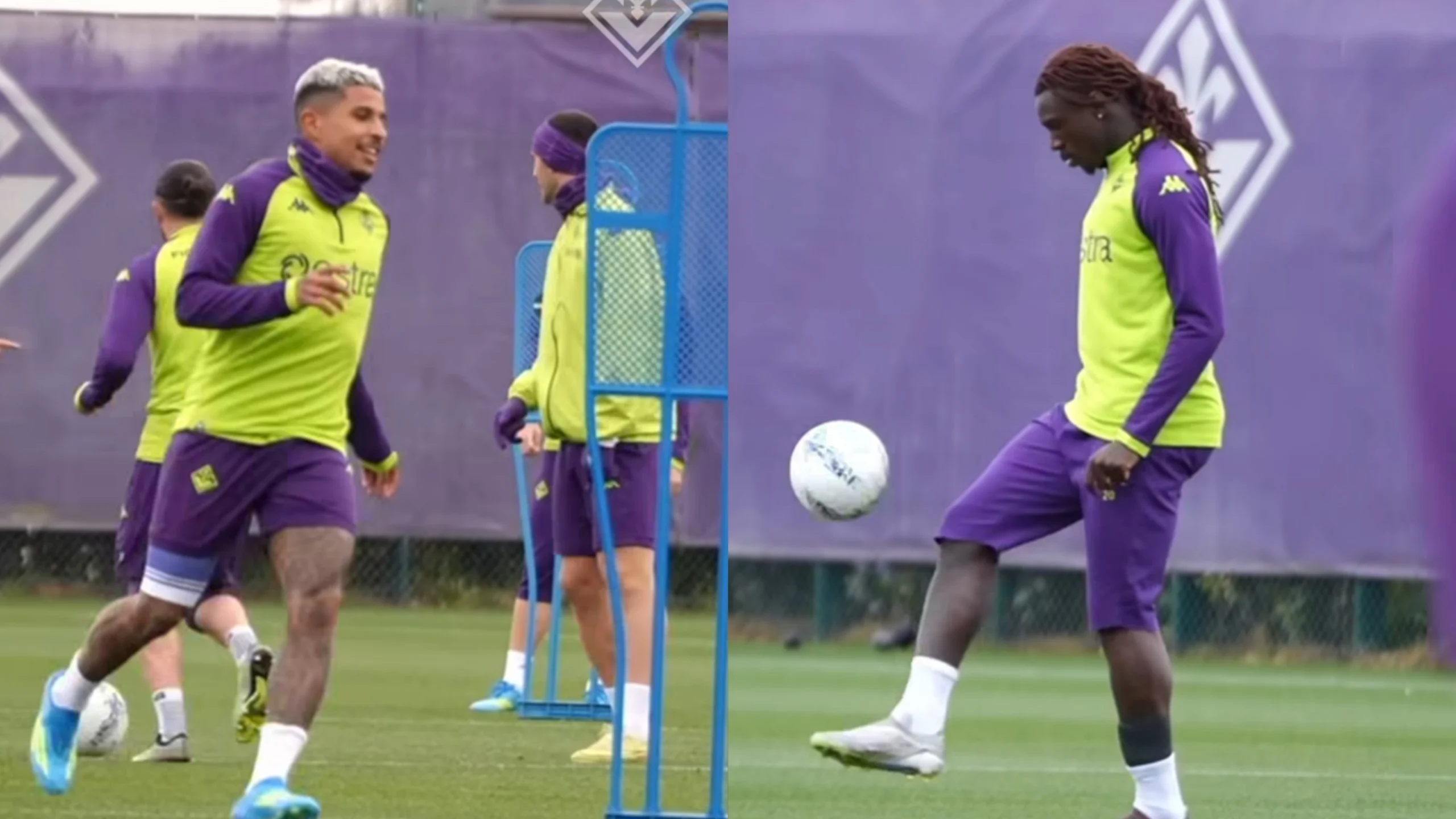 Dodo dopo il fastidio muscolare avuto sabato è tornato ad allenarsi in gruppo. Presente anche Kean